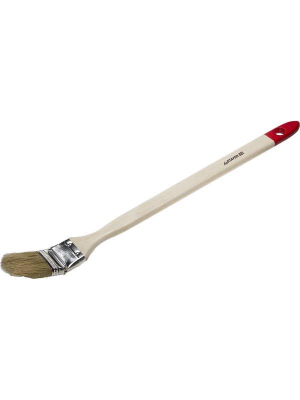 Малярная кисть STAYER UNIVERSAL, 25 мм, 1″, светлая натуральная щетина, деревянная ручка, все виды ЛКМ, радиаторная кисть (0111-25)