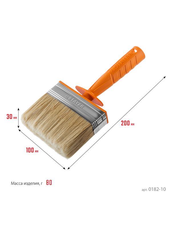 STAYER Universal MINI, 3 х 10 см, светлая натуральная щетина, пластмассовый корпус, все виды ЛКМ, макловица, Professional (0182-10)