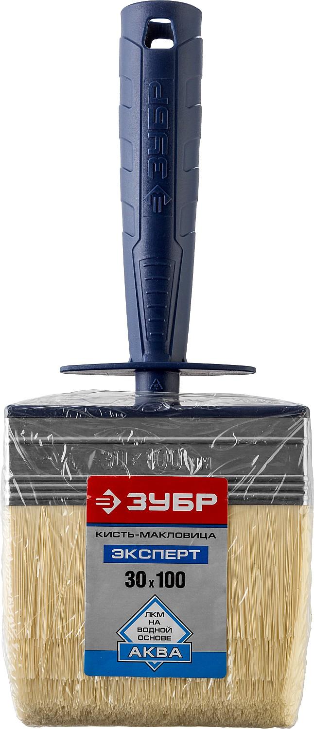 ЗУБР АКВА, 3 х 10 см, искусственная щетина, пластмассовый корпус, для воднодисперсионных и акриловых ЛКМ, макловица (01817-10)