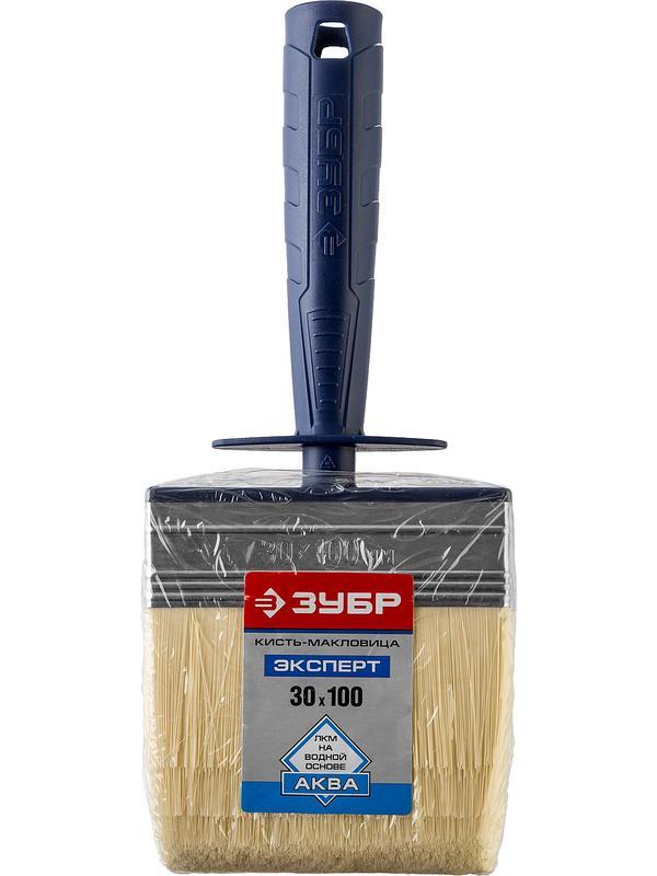 ЗУБР АКВА, 3 х 10 см, искусственная щетина, пластмассовый корпус, для воднодисперсионных и акриловых ЛКМ, макловица (01817-10)