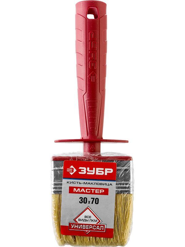ЗУБР УНИВЕРСАЛ, 3 х 7 см, светлая щетина, пластмассовый корпус, все виды ЛКМ, макловица (01825-07)
