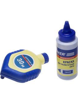 STAYER 30 м, 110 г, разметочный шнур-отвес с синей краской в двухкомпонентном корпусе, Professional (2-06383-H2)