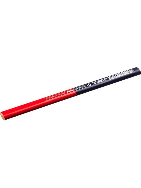 ЗУБР КС-2 HB, 180 мм, двухцветный строительный карандаш, Профессионал (06310)