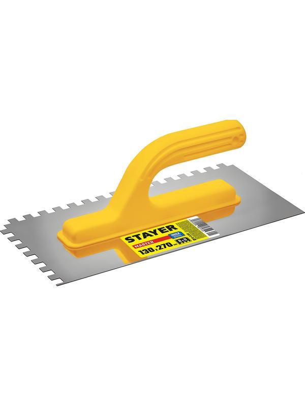 STAYER 130 х 270 мм, зуб 8 х 8 мм, штукатурная гладилка (08012-08)