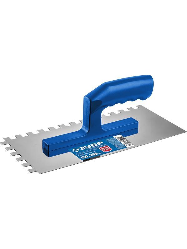 ЗУБР 130 х 280 мм, зуб 10 х 10 мм, штукатурная гладилка, Профессионал (0804-10)