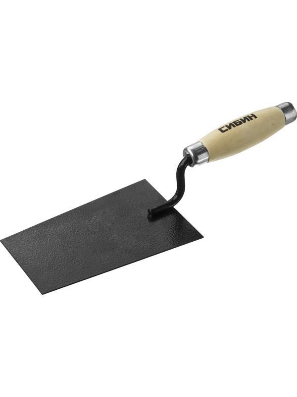 СИБИН 175 х 110 х 90 мм, деревянная ручка, стальная, кельма отделочника (0820-1)