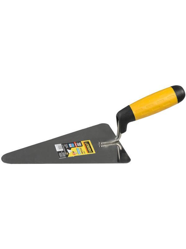 STAYER 200 мм, нержавеющее полотно, 2-х компонентная рукоятка, кельма треугольник, Professional (08292)