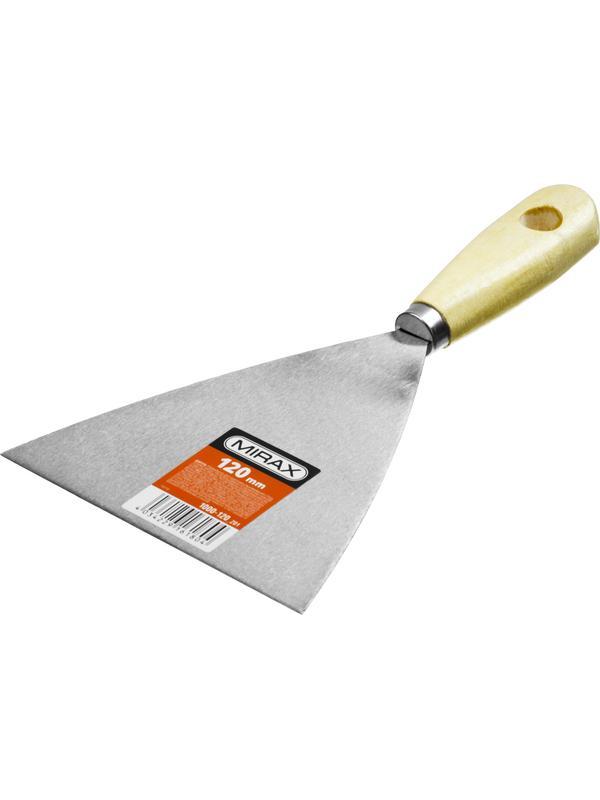 MIRAX 120 мм, деревянная ручка, стальной, шпатель (1000-120)