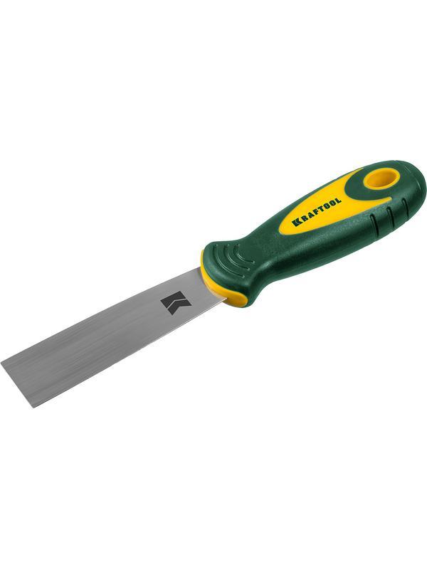 KRAFTOOL 30 мм, х-образное профилированное полотно, двухкомпонентная ручка, нержавеющий, шпатель (10035-030)