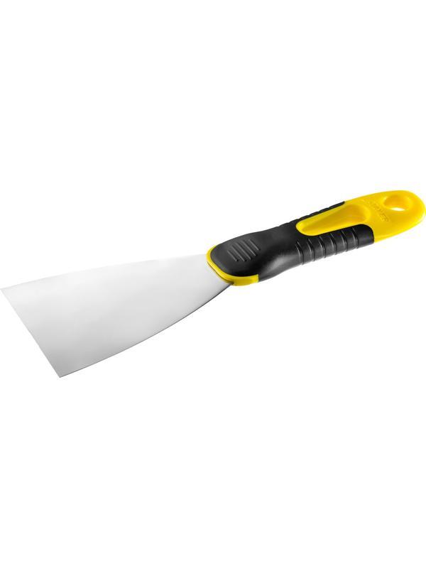 STAYER PROFlat, 80 мм, профилированное полотно, двухкомпонентная ручка, нержавеющий шпатель, Professional (10045-08)