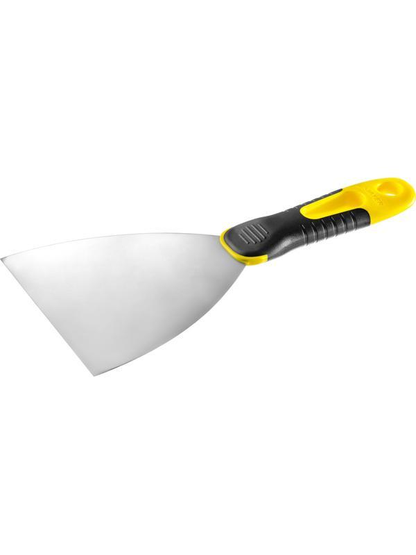 STAYER PROFlat, 120 мм, х-образное профилированное полотно, облегченная двухкомпонентная ручка, нержавеющий шпатель, Professional (10045-12)