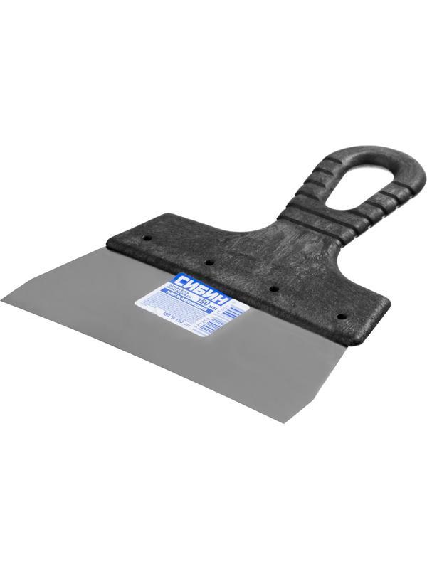 СИБИН 150 мм, пластиковая ручка, нержавеющий, фасадный шпатель (10079-150)