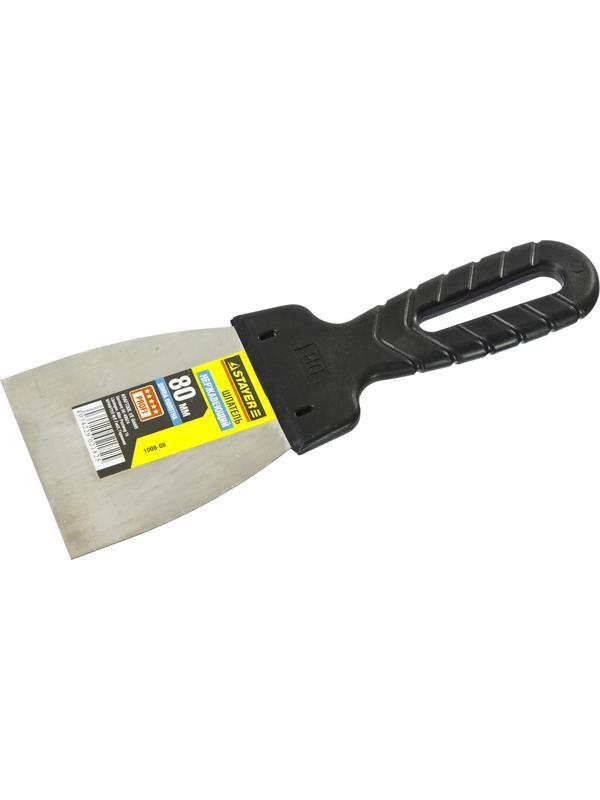 STAYER PROFlat, 80 мм, пластиковая ручка, нержавеющий, шпатель, Professional (1008-08)