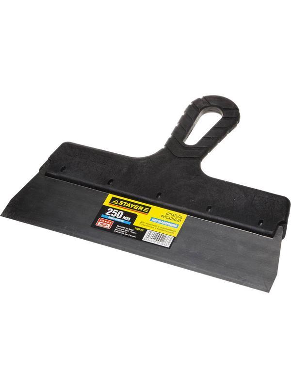 STAYER PROFlat, 250 мм, пластиковая ручка, нержавеющий, фасадный шпатель, Professional (1008-25)