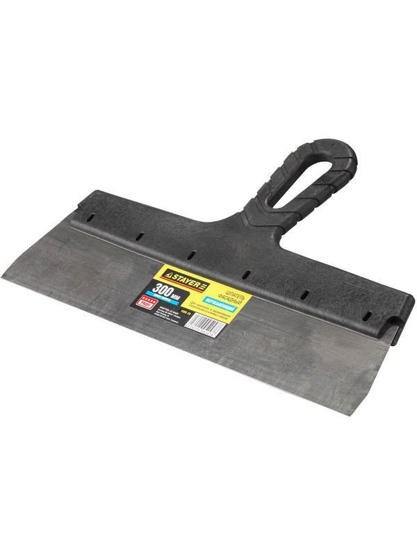 STAYER PROFlat, 300 мм, пластиковая ручка, нержавеющий, фасадный шпатель, Professional (1008-30)