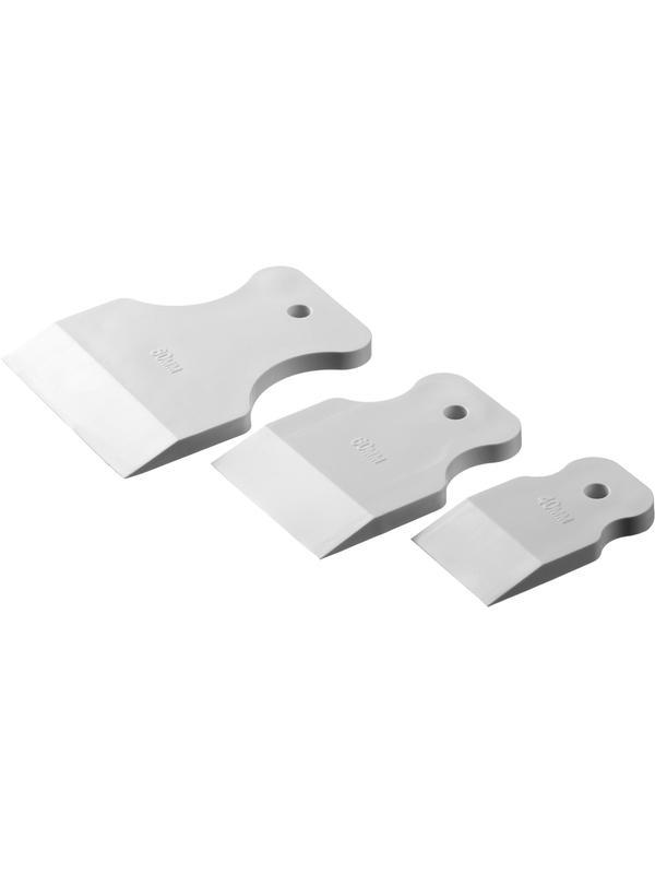 STAYER MAXFlat, 40 мм, 60 мм, 80 мм, для затирки швов эластичные, набор белых резиновых шпателей (1027-H3)