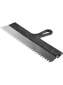 ЗУБР 450 мм, зуб 8 х 8 мм, зубчатый пластиковая ручка, нержавеющий, фасадный шпатель (10078-45-08)