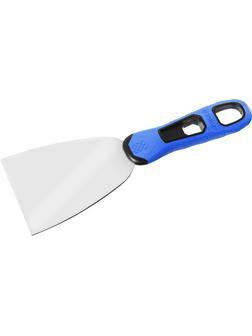 ЗУБР 80 мм, х-образное профилированное полотно, облегченная двухкомпонентная ручка, нержавеющий шпатель, Профессионал (10049-08)