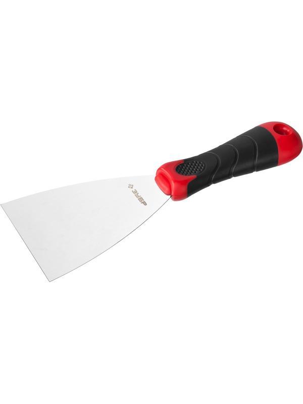 ЗУБР 80 мм, профилированное полотно, двухкомпонентная ручка, нержавеющий, шпатель (10072-08)