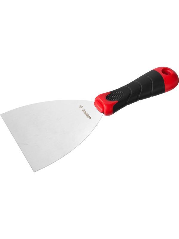 ЗУБР 100 мм, профилированное полотно, двухкомпонентная ручка, нержавеющий, шпатель (10072-10)