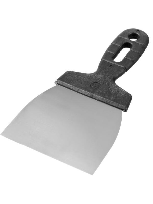 ЗУБР 100 мм, пластиковая ручка, нержавеющий, шпатель (10077-10)