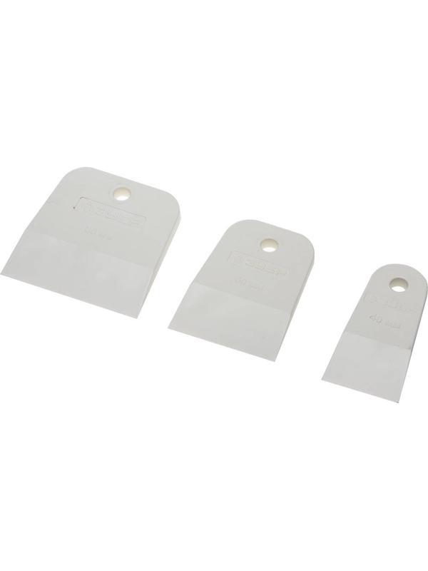 ЗУБР 3 шт, 40 мм, 60 мм, 80 мм, белый эластичный, шпатель для затирки швов (1016-H3)