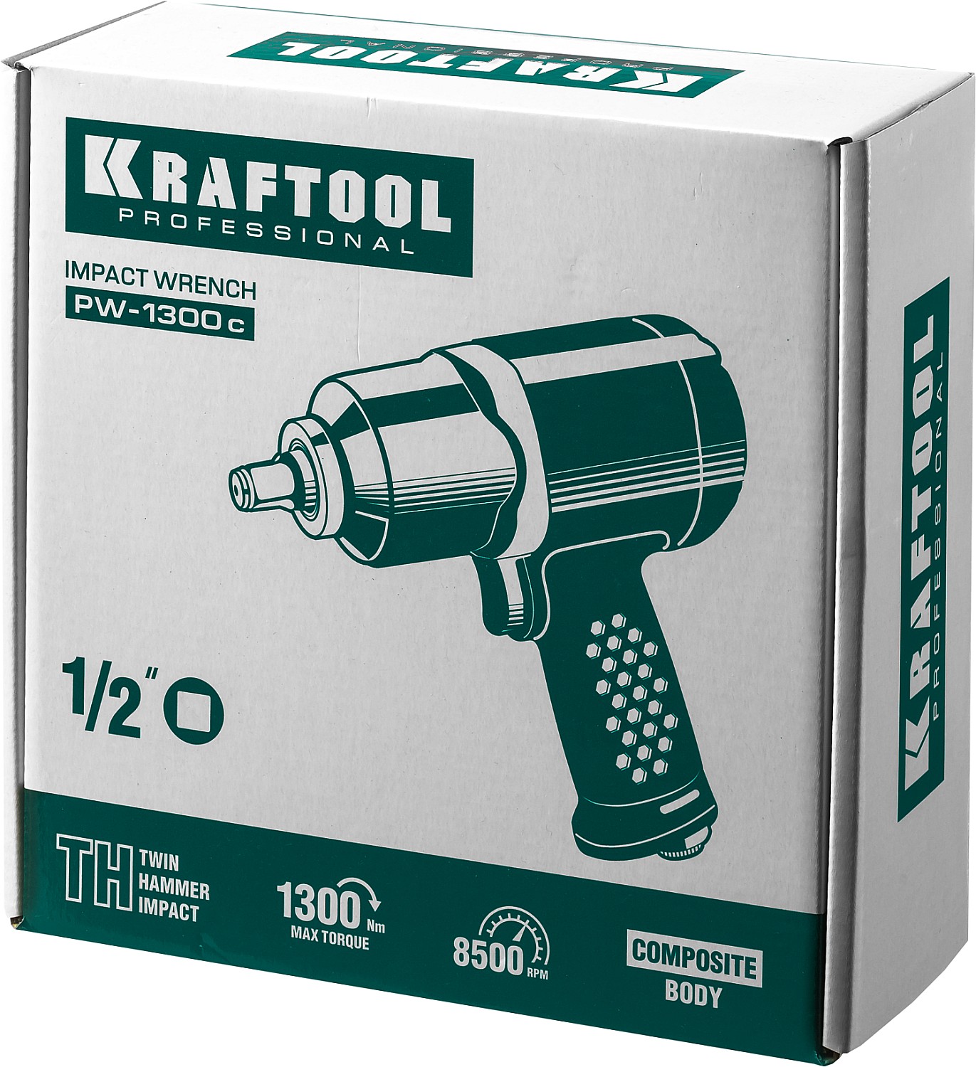 Ударный пневматический гайковерт KRAFTOOL PW-1300c 64205 1/2″ / 1300 Н·м.