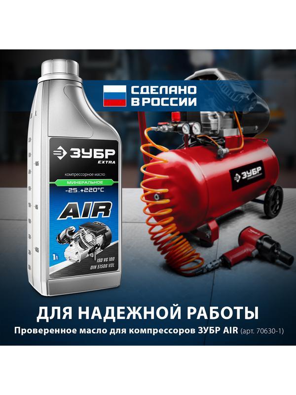 ЗУБР 240 л/мин, 24 л, 1500 Вт, 6 предметов, масляный компрессор (КПМ-240-24 Н6)