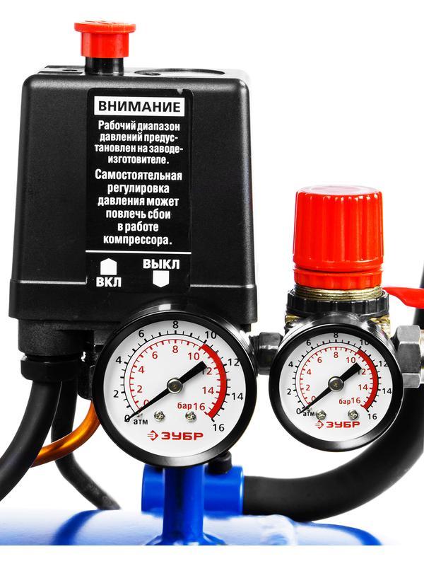 ЗУБР 440 л/мин, 100 л, 2200 Вт, ременной масляный компрессор, Профессионал (ЗКПМ-440-100-Р-2.2)