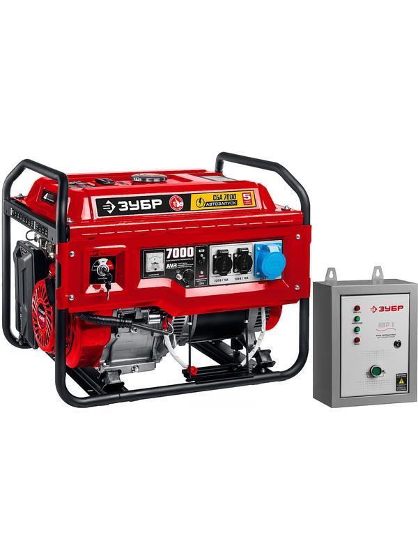 ЗУБР 7000 Вт, бензиновый генератор с автозапуском (СБА-7000)
