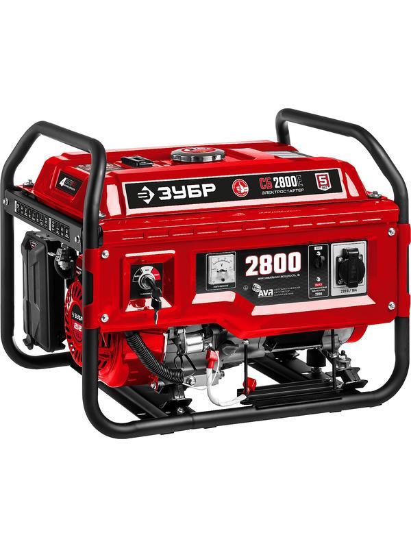 ЗУБР 2800 Вт, бензиновый генератор с электростартером (СБ-2800Е)