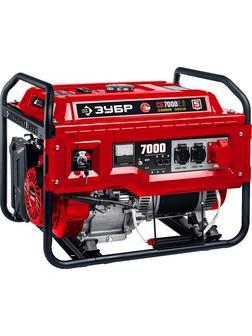ЗУБР 7000 Вт, 380 / 220 В, бензиновый генератор с электростартером (СБ-7000Е-3)