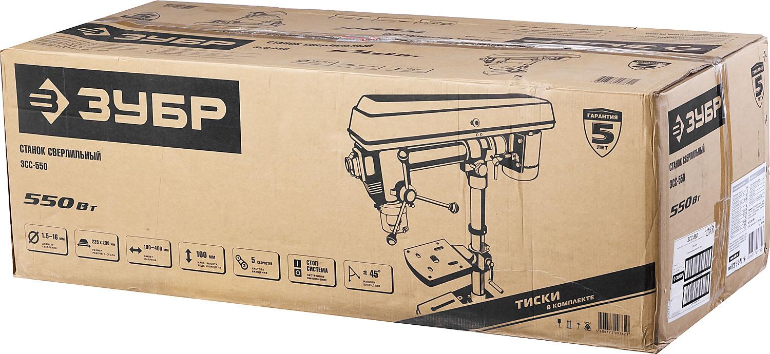 ЗУБР 550 Вт, 16 мм, радиально - сверлильный станок (ЗСС-550)