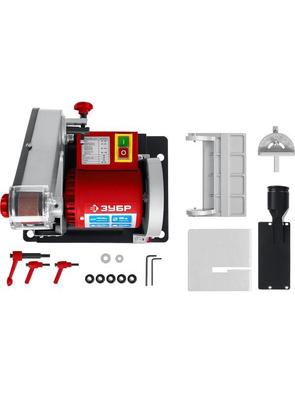 ЗУБР d 125 мм, 25 х 762 мм лента, 330 Вт, тарельчато - ленточный шлифовальный станок (ЗШС-330)