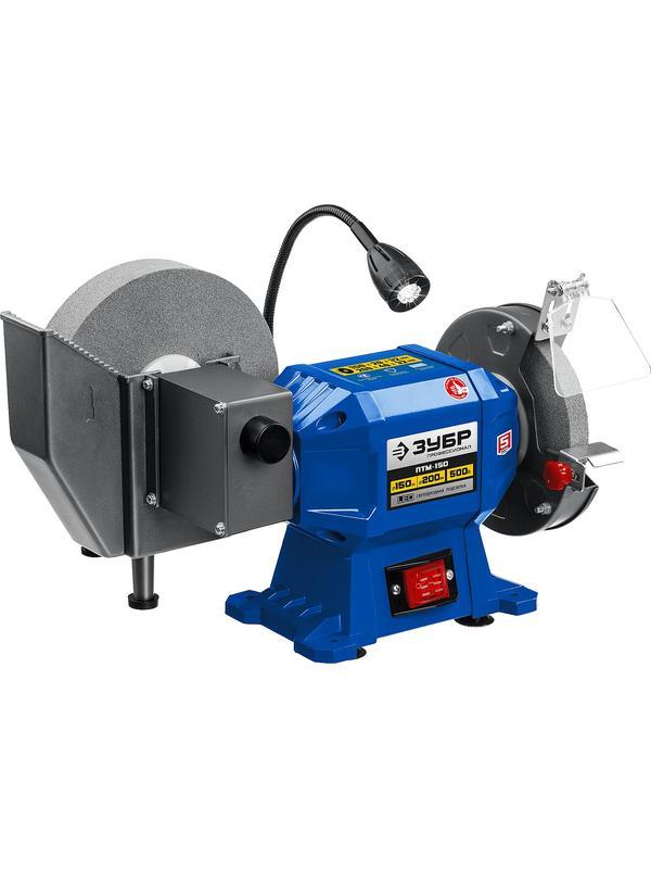 ЗУБР d 150 мм / d 200 мм, 500 Вт, заточной станок для мокрого и суxого шлифования, Профессионал (ПТМ-150)