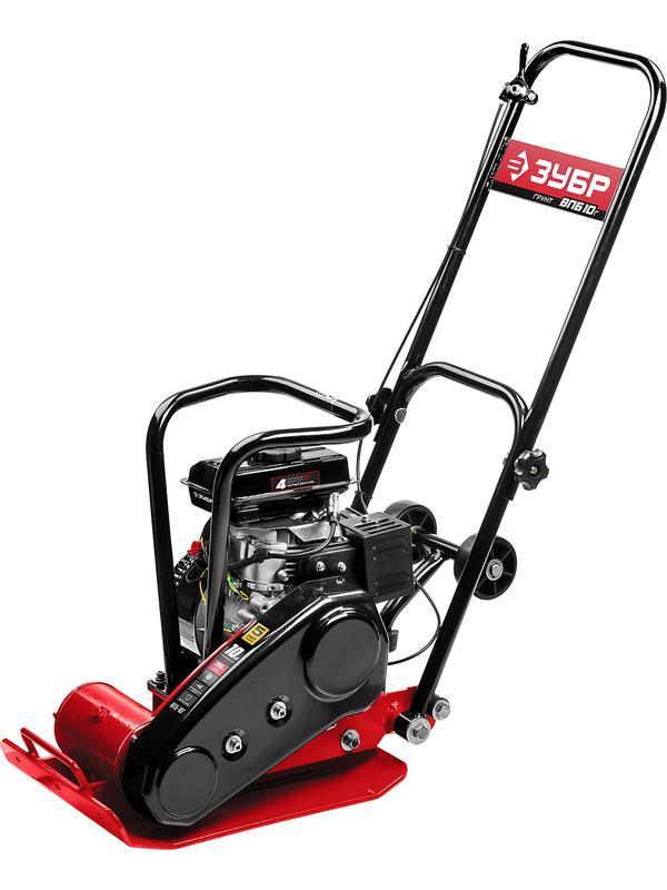 ЗУБР 10 кН, 50 кг, бензиновая виброплита (ВПБ-10 Г)