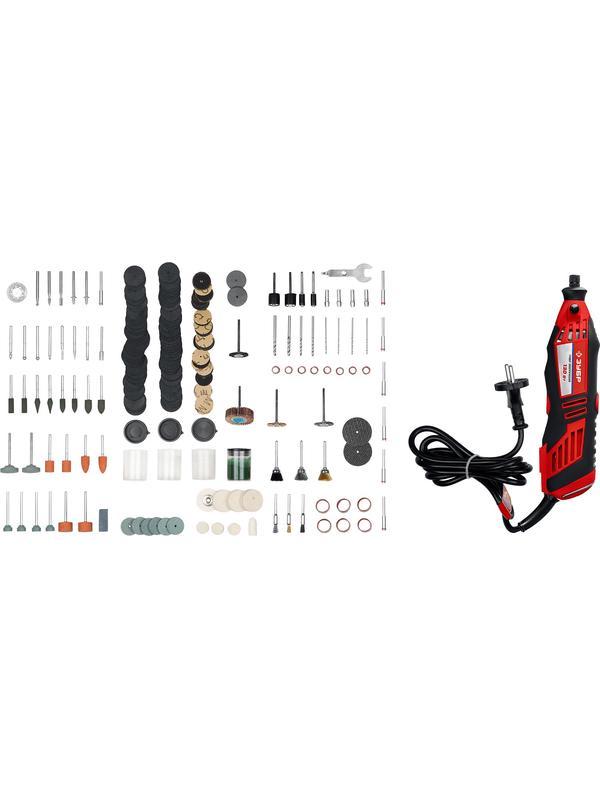 ЗУБР 172 предмета, 130 Вт, набор мини-насадок с гравером (ЗГ-130ЭК H172)