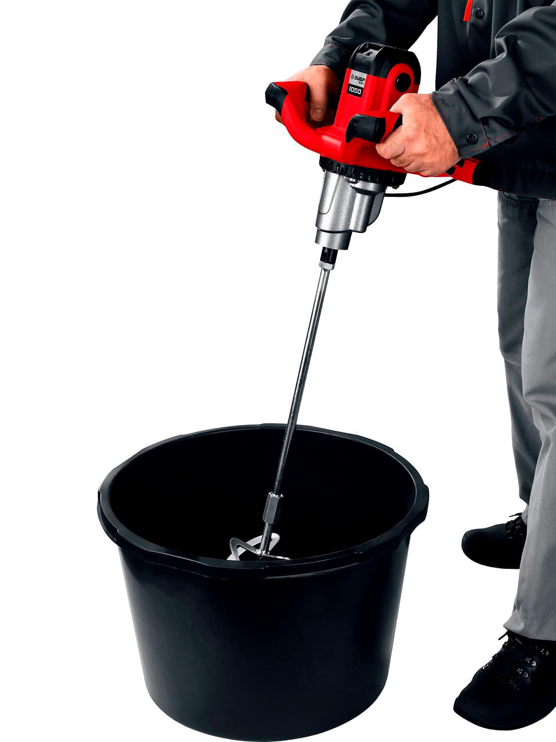 Строительный миксер ЗУБР МР-1050-1, М14, 2 скорости / 1050 Вт.