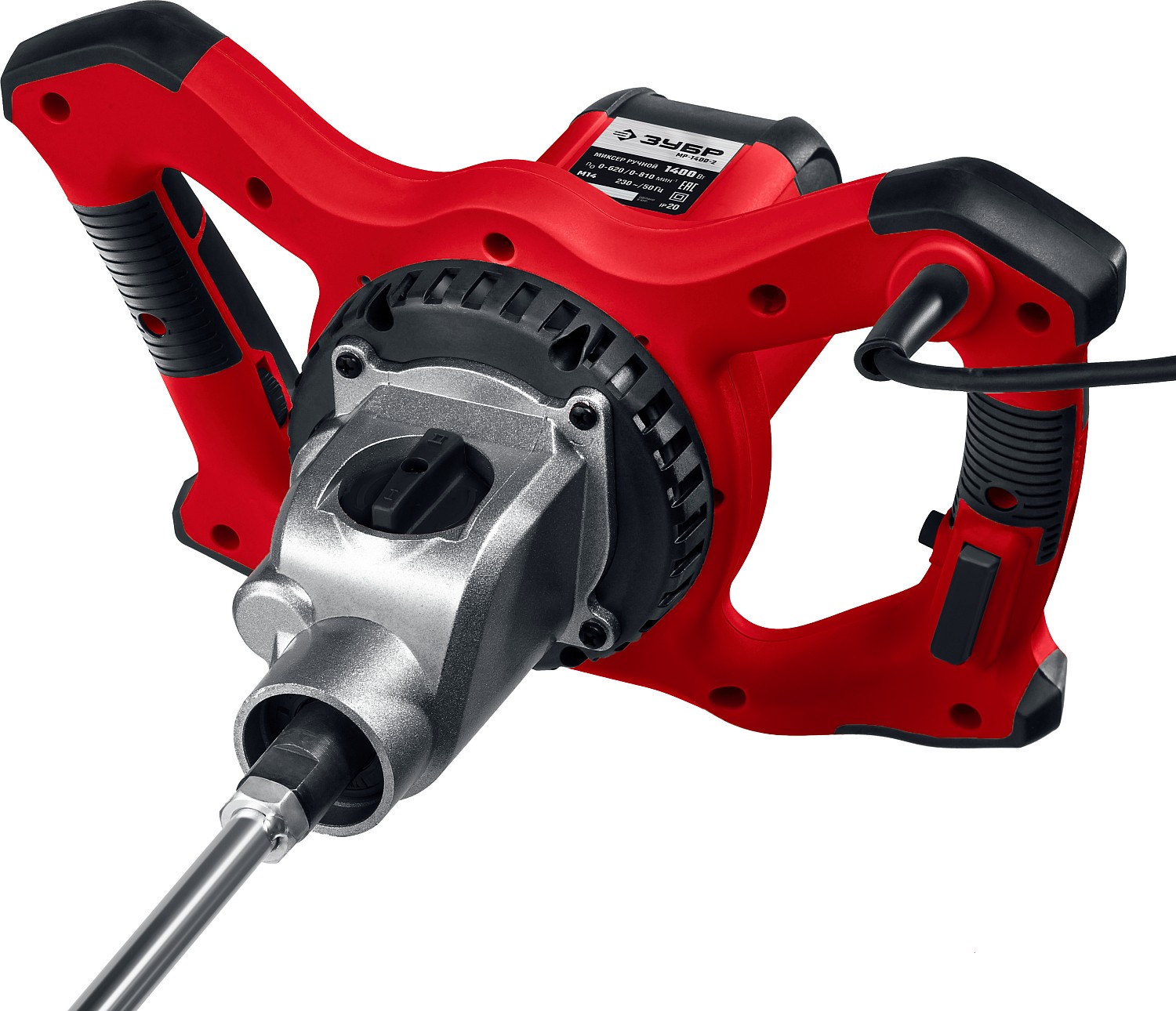 Строительный миксер ЗУБР МР-1400-2, М14, 2 скорости / 1400 Вт.