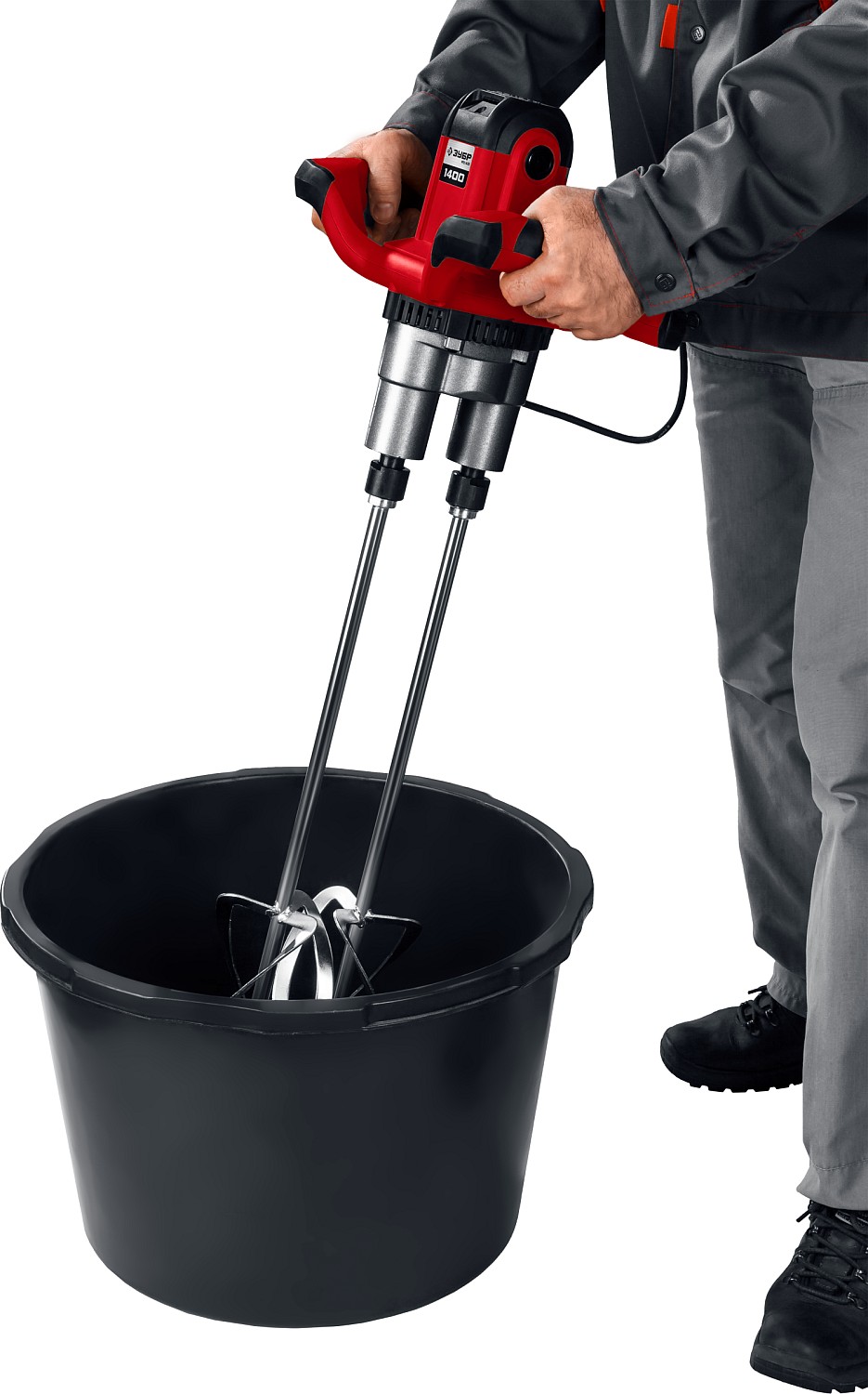 Строительный двойной миксер ЗУБР М27 МРД-1400 / 1400 Вт.