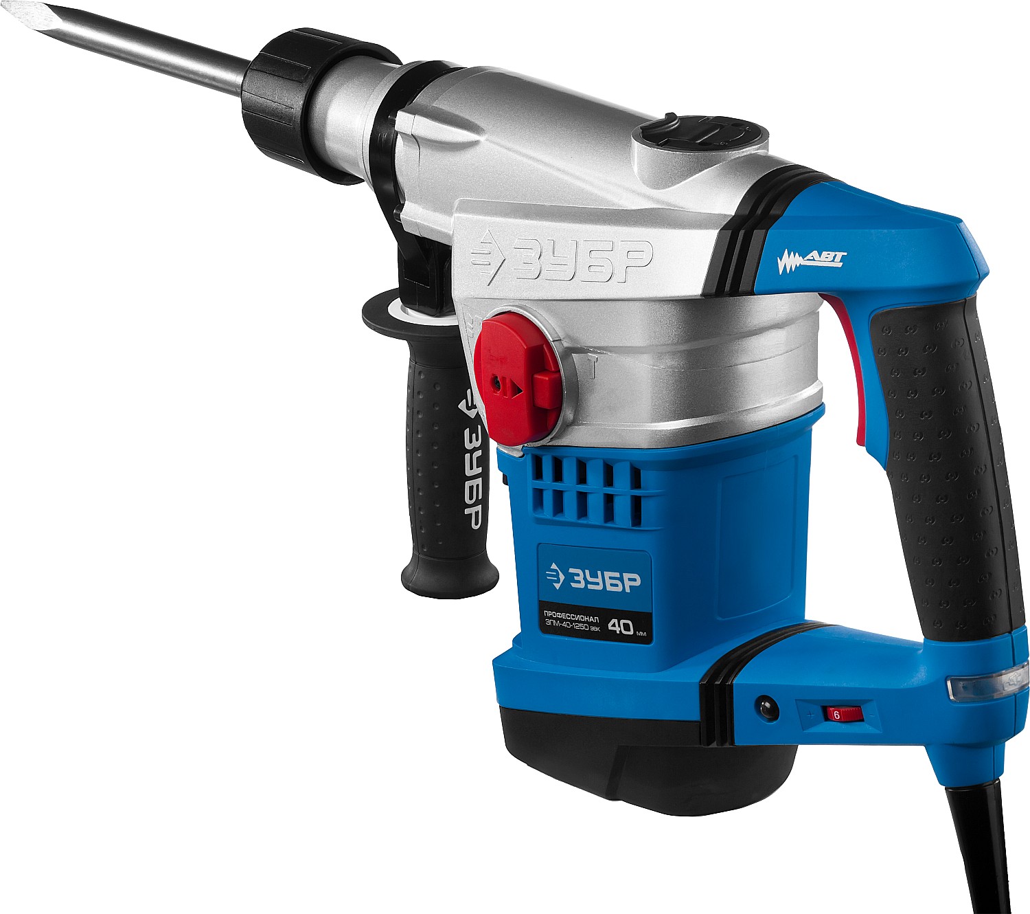 Перфоратор SDS-Max ЗУБР ЗПМ-40-1250 ЭВК АВТ. / 40 мм., 1250 Вт.