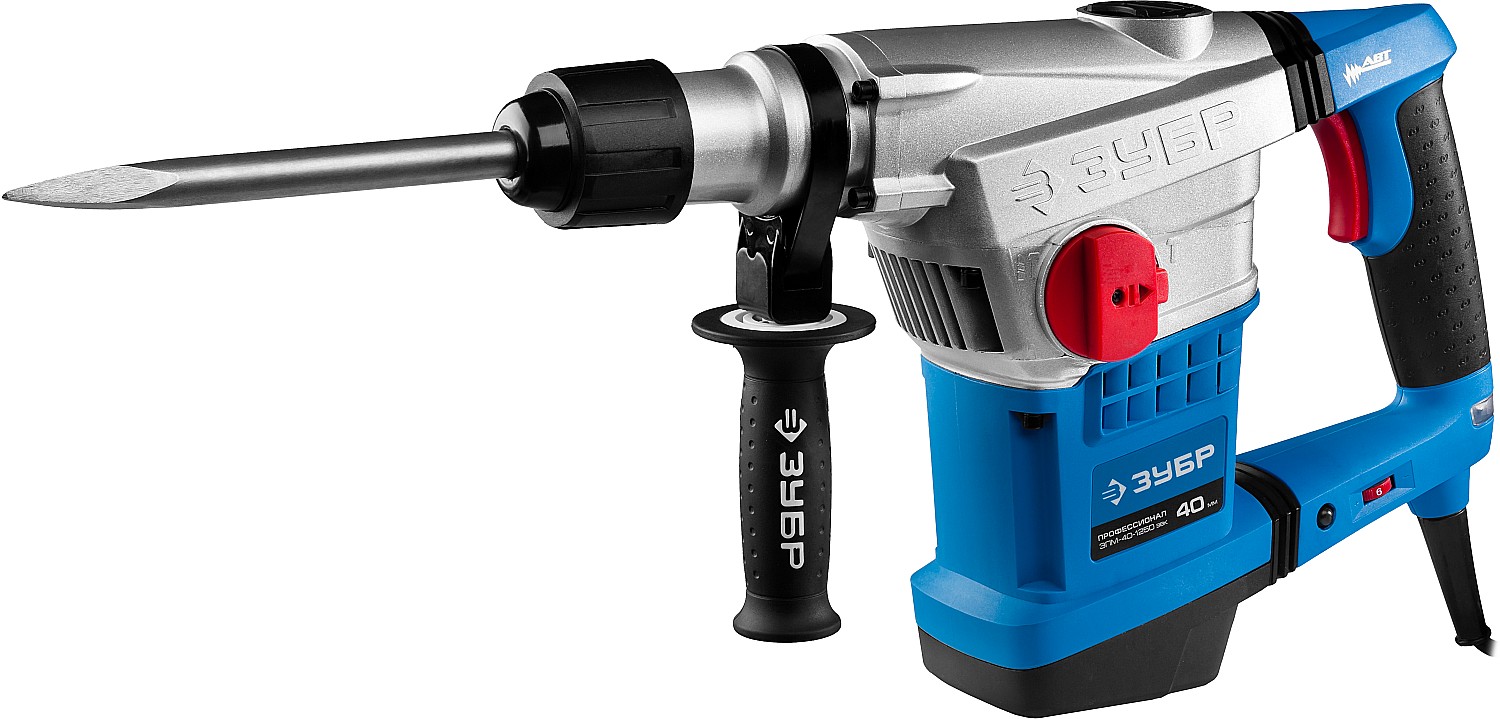 Перфоратор SDS-Max ЗУБР ЗПМ-40-1250 ЭВК АВТ. / 40 мм., 1250 Вт.