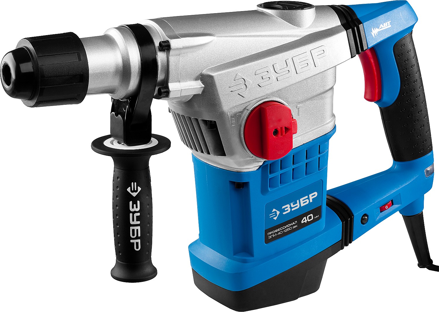 Перфоратор SDS-Max ЗУБР ЗПМ-40-1250 ЭВК АВТ. / 40 мм., 1250 Вт.