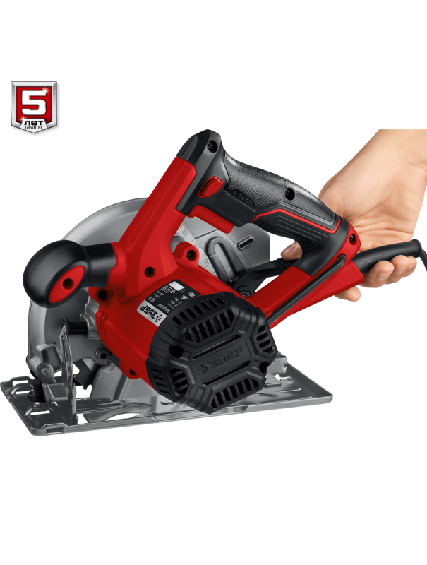 Пила циркулярна (дисковая) ЗУБР ПД-55 / d 165 мм. / 1300 Вт.