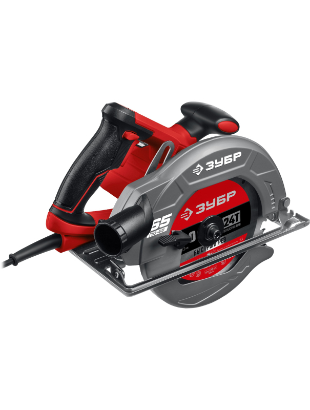 Пила циркулярна (дисковая) ЗУБР ПД-65 / d 190 мм. / 1600 Вт.