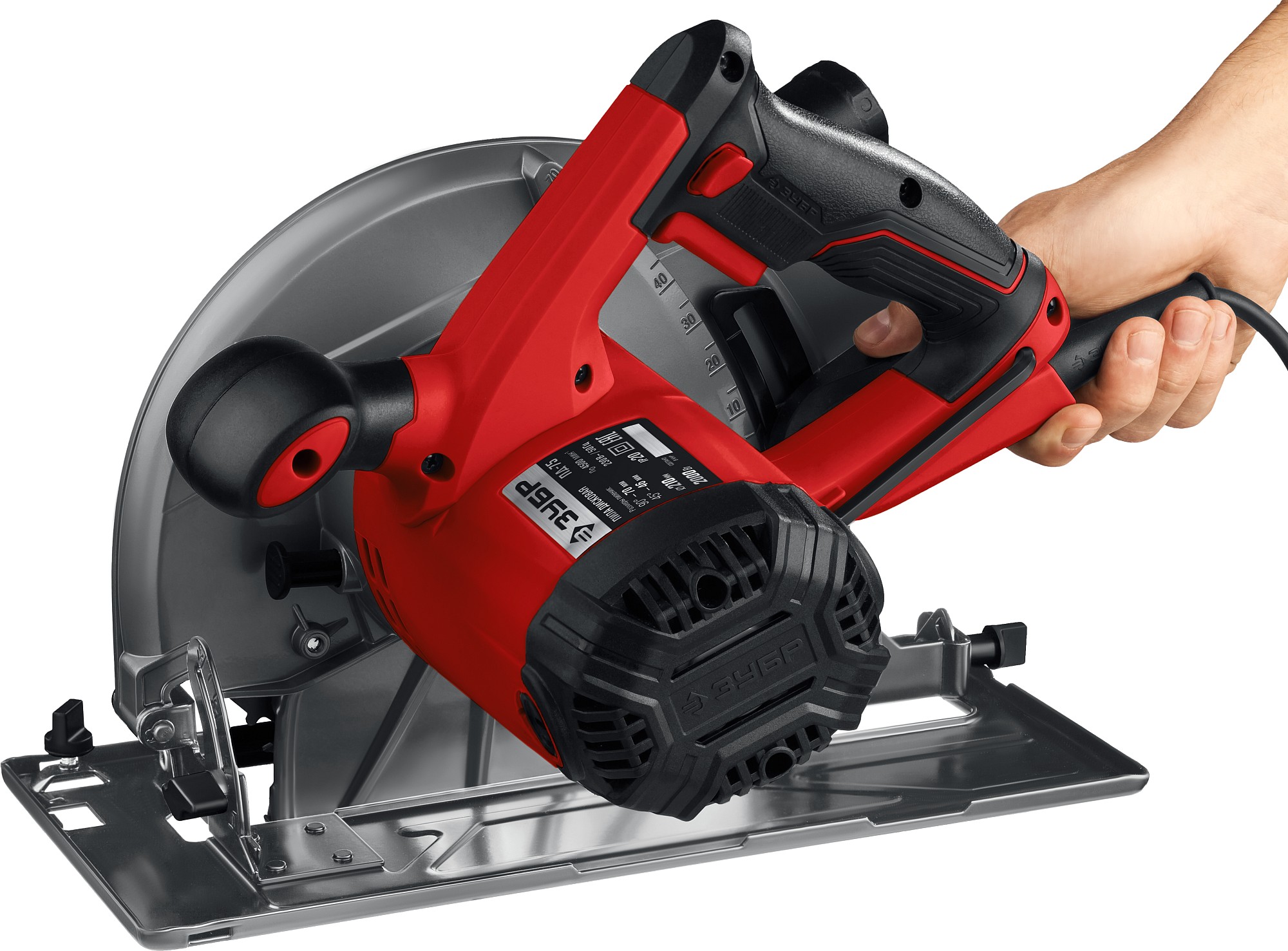 Пила циркулярна (дисковая) ЗУБР ПД-75 / d 210 мм. / 2000 Вт.