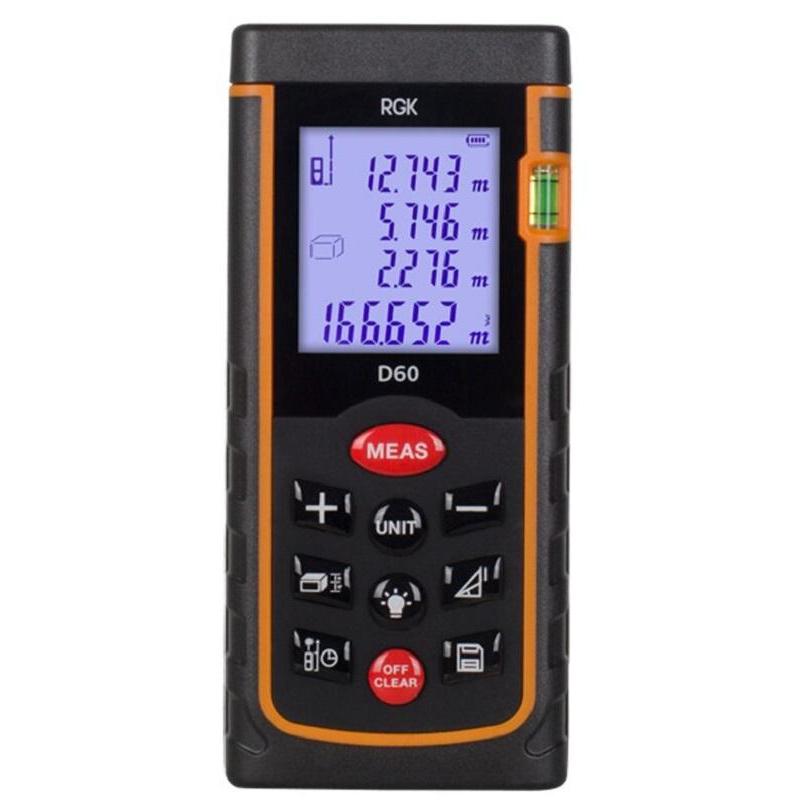 Дальномер лазерный RGK D60 С ПОВЕРКОЙ