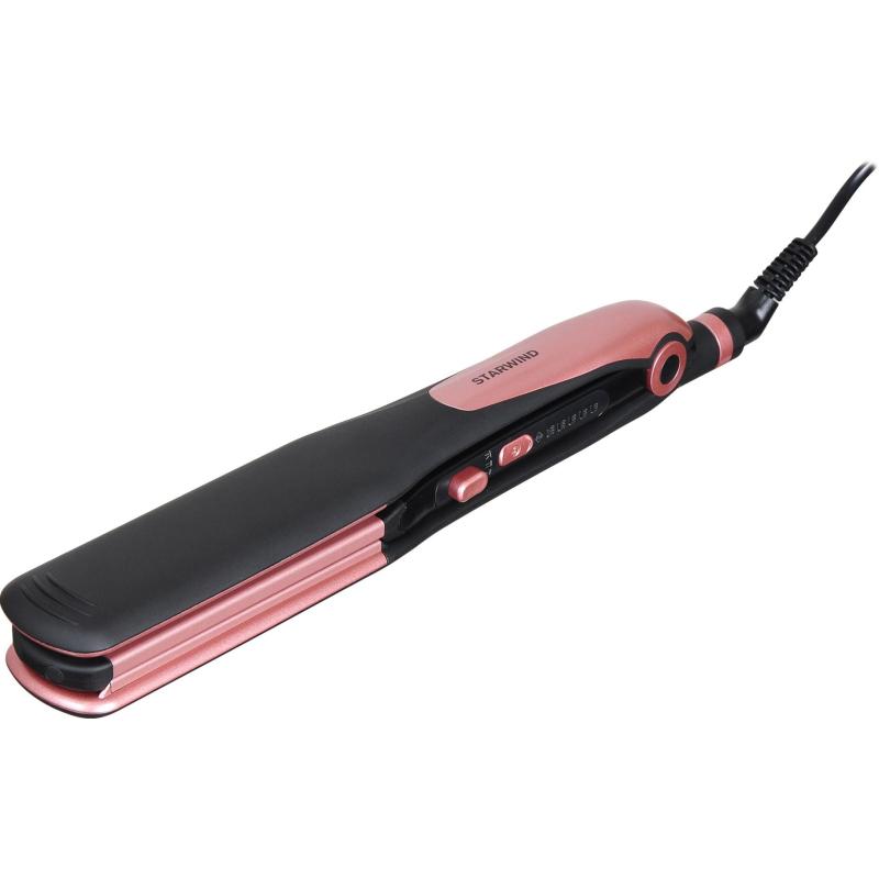 Выпрямитель Starwind SHC 7050 55Вт черный/розовое золото (макс.темп.:220С)