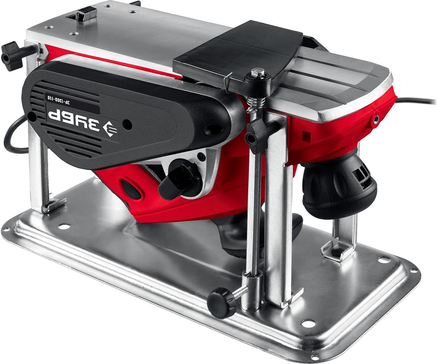 ЗУБР 1300 Вт, 110 мм, электрический рубанок (электрорубанок), станина (ЗР-1300-110)