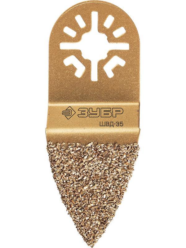 ЗУБР ШВД-35 UniLock, 35 мм, OIS-хвост., двусторонняя, насадка дельтовидная шлифовальная, Профессионал (15563-35)